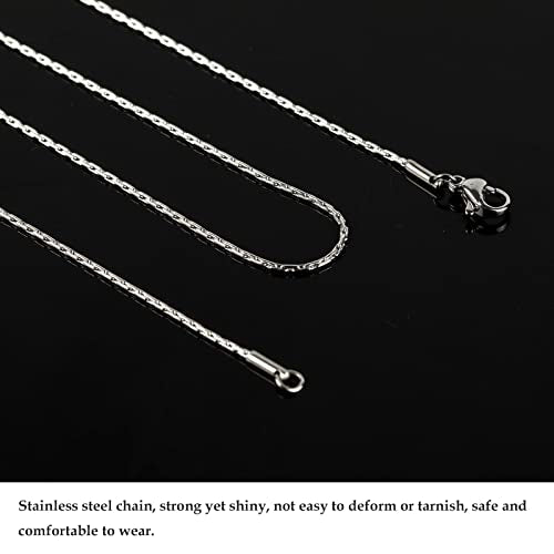 UMAOKANG 12 Pack Thin Chain Necklace for Jewelry Making, Silver Stainless Steel Flexible Snake Chains Bulk DIY Jewelry Supplies (16 Inches) - color: Silver, size: 16 Inch