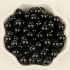 About 35pcs 10mm Natural Stone Beads Black Obsidian Beads Crystal Gemstone for Jewelry Making, DIY Bracelet Necklace - color: Black Obsidian, size: 10mm