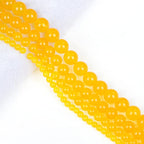 AD Beads Natural Gemstone Round Loose Beads 15" for Bracelet Necklace Earrings Jwelery Making Crafts DIY (4mm, Yellow Jade) - color: Yellow Jade, size: 4mm