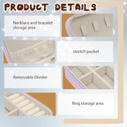 24 Pcs Travel Jewelry Box,Portable Mini Leather Jewelry Case Organizer without getting tangled together for Earrings,12 Colors