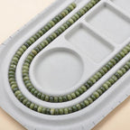 ICAI Beads 5x8mm Natural Rondelle Spacer Loose Beads for Jewelry Making DIY Crafts Design 1 Strand 15" APPR (Canadian Jade) - color: Canadian jade, size: 5x8
