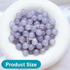 Jabrand 145pcs Glass Beads, 8mm Glass Beads for Barcelet and Jewelry Making DIY Crafts (Dark Gray) - color: Dark Gray