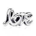 Love Family Friendship Graduation Mothers Nurses Day S925 Bead Pendant Charms for Pandora Bracelets Necklaces, Gifts Women, for Anniversary Birthday Valentines Day Christmas, Silver Gold - style: Handwritten Love Charm