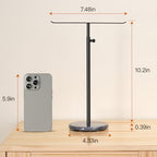 Black Necklace Holder Jewelry Organizer Stand – Adjustable Height T‑Bar Jewelry Display with Dark Gray Marble Base, Necklace & Bracelet Holder, Countertop Jewelry Rack - color: Black