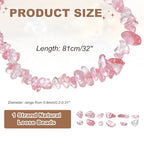 MECCANIXITY 310 Pcs Natural Drilled Watermelon Crystal Gemstone Chips Bulk 5mm to 8mm Dia. Irregular Tumbled Crystal Chip Beads for Jewelry Making Craft Supplies (Watermelon Red) - color: Watermelon Crystal, size: 5-8mm