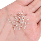 BEADIA Silver Plated Triangle Spacer Beads 2.5x1.5mm 50pcs for Jewelry Making Findings Non Tarnish - color: Silver, size: 2.5x1.5mm Triangle