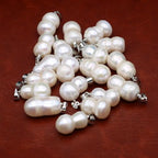 5 Pcs Natural Pearl Pendants Irregular Freshwater Pearl Pendant Charms for Jewelry Making Necklace Bracelet DIY Gift - color: calabash