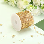 SMYHTGLIF 5 Meters Gold Stainless Steel Chain for Jewelry Making Paperclip Cable Craft Jewelry Making Chains Necklace Bracelet Jewelry Chain Findings - color: Gold, size: 3×7.5mm