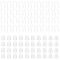 100 PCS Clear Plastic Earring Hooks, Anti Allergy Ear Wire Plastic Earrings with 100 Earrings Backs, Clear French Earring Hooks for Jewelry Making DIY for Sensitive Ears