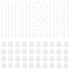 100 PCS Clear Plastic Earring Hooks, Anti Allergy Ear Wire Plastic Earrings with 100 Earrings Backs, Clear French Earring Hooks for Jewelry Making DIY for Sensitive Ears