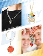 JIALEEY 25Pcs Assorted Gold Plated Enamel Mixed Sport Traffic Charm Pendant DIY for Necklace Bracelet Jewelry Making and Crafting