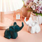 PUDDING CABIN 2 Pack Elephant Ring Holder Figurines Wedding Gifts for Couples Cute Table Desk Preppy Room Decor Elephant Gifts for Women Mom Mothers Day Birthday Christmas - style: Elephants