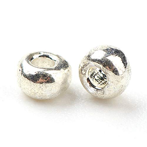 Craftdady 8/0 Metallic Silver Round Glass Seed Beads 3mm Grade A Tiny Loose Pony Spacer Beads About 1111Pcs for Jewelry Making Hole: 1mm - color: Metallic Silver, 3x2mm