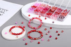 DUQGUHO 8mm Red Beads for Jewelry Making Red Glass Beads for Bracelets Crystal Glass Round Beads Bulk Bead Bracelet Kit 360PCS - color: 8-Red