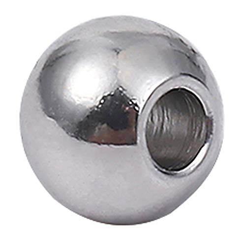 BEADIA Stainless Steel Spacer Beads 3x2.5mm Round Loose Charm Caps Beads for DIY Jewelry Making 100pcs with 1mm Hole - color: 3x2.5mm 1mm