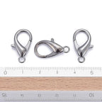 HDSupplies 50 Pieces - Lobster Clasps - Gunmetal Black - 21x12mm w/ 2mm Hole - color: Gunmetal Black, size: 21x12mm