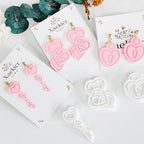 Xaekicr Heart Lock and Key Clay Cutters Set – 3PCS Polymer Clay Cutters for Earrings, Valentine’s Day Clay Earring Cutters, Polymer Clay Molds for Jewelry Making, Clay Tools - color: M color