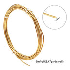 BENECREAT 14 Gauge 16.4 Feet Round Copper Wire Gold Brass Wire for Beading Craft and Jewelry Making - size: 14 Gauge