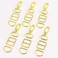PECMER 3/4 Inch Purse Hardware for Bag Making 18 Pcs Swivel Clasp Swivel Clasp Hooks Keychain Clip Purse Strap Chains Hardware D Rings for Purse Buckle Straps 20mm Gold - color: 20mm-gold-18pcs