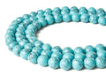 150pcs 8mm Blue Turquoise Beads Natural Gemstone Beads Round Loose Beads for Jewelry Making - color: Blue Turquoise, size: 8mm