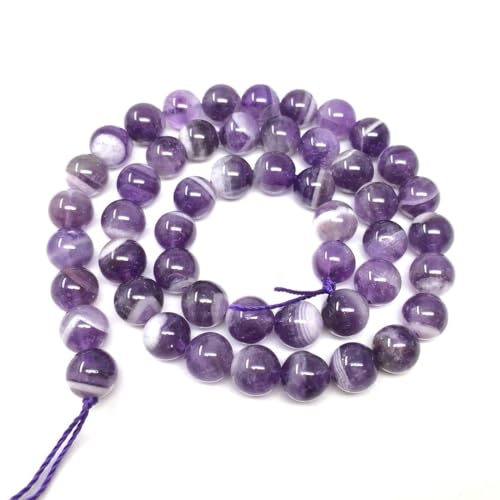 90pcs Adabele Natural Banded Purple Amethyst Crystal Crystal Healing Gemstone 4mm Small Round Beads Gem Stone Spacer for DIY Craft Jewelry Making GY31-4 - color: Amethyst, size: 4mm (90pcs/1 Strand)