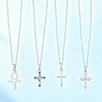 stino 100 Gram Metal Charms for Jewelry Making, Silver & Gold Plated, Bulk Pack for Bracelets, Necklaces, Crafts - color: Cross Silver