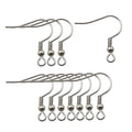 200pcs Stainless Steel Ball and Coil Earring Hooks Findings Ear Wires Fish Hook Earrings Hoops Ear Wire for DIY Jewelry Making (10169)