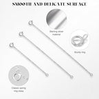 3 Pcs 925 Sterling Silver Extender Chain Set Chain Extenders Jewelry Making Chains DIY Suitable for Women Necklace Bracelet and Anklet Jewelry Extensions