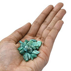 Amazonite Pre Drilled Natural Crystals Crushed Chips Beads for Jewelry Making, DIY Handmade Healing Crystals (25 Inch Strand) - color: Amazonite