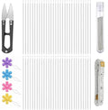 FREICO 68 Pcs Beading Needles Set, Size 10 Long Straight Beading Needle with Threader and Scissors, Fine Seed Bead Needles for Jewelry Making, Beads, Embroidery