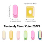 Beadthoven 20pcs Big Letter I Beads Large Hole Bubble Alphabet Acrylic Beads Charm Iridescent Plastic I Shape Loose Chunky Spacers for Jewelry Making Bracelet Necklace Keychains Shoelaces Crafts - color: I