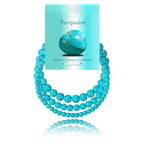 3Pcs Natural Healing Crystal Bracelets for Women Men, 4mm 6mm 8mm Beaded Stretch Bracelet Set, Black Tourmaline Natural Stone Gemstone Jewelry Gifts for Meditation, Reiki & Yoga - color: Turquoise