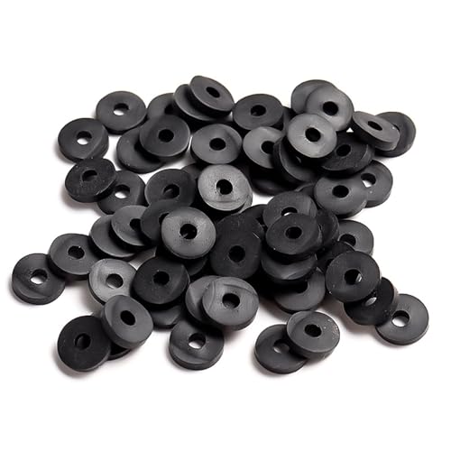 Clay Beads, 4000Pcs Black Clay Heishi Beads for Bracelets Making, Flat Round Polymer Heishi Beads for DIY Jewelry Making