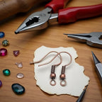 100 Pieces Red Copper Earring Hooks, 20 x 17mm, Hypoallergenic Fish Hook Style with Ball and Coil, DIY Jewelry Making Supplies, Earring Backs and Findings