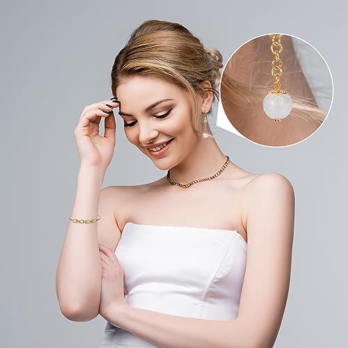 ANCIRS 1200pcs 7mm Spacer Beads Caps for Jewelry Making, Metal Flower Bead Caps for Bracelet Necklace- Gold - color: Gold