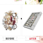 Siveit Velvet Jewelry Tray 48 Grid Jewelry Display Tray Organizer Box with Transparent Lid Rings Earrings Necklaces Pendants Display Box Suitable for Women and Girls (Grey) - color: Grey