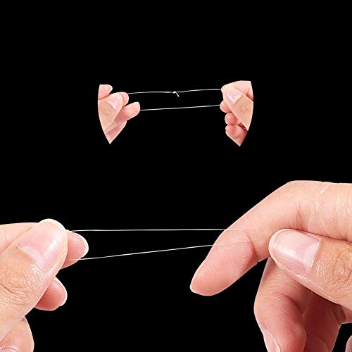 PH PandaHall 0.5mm Clear Fishing Line Invisible Nylon Thread Jewelry String Wire Beading Cords String for Christmas Party Decor, Seed Beads Jewelry Bracelet Making, 20 Yards - size: 0.5mm