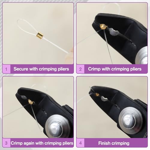 SPEEDWOX Bead Crimping Plier For 2mm & 3mm Beads And Tubes 3.5-Inch Jewelry Making Tools Bent Head Beading Crimper Tools For Small Beads Micro Tube Beads Crimper Crimping Pliers
