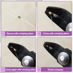 SPEEDWOX Bead Crimping Plier For 2mm & 3mm Beads And Tubes 3.5-Inch Jewelry Making Tools Bent Head Beading Crimper Tools For Small Beads Micro Tube Beads Crimper Crimping Pliers