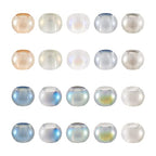Cheriswelry 100Pcs 14mm Large Hole Electroplate Glass European Beads Transparent Rondelle Loose Spacer Beads 10 Colors DIY for Jewelry Making Crafts - color: Mixed Color*4-Rondelle
