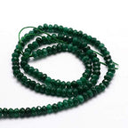 Perlin Agate & Jasper Gemstone Strand Beads 4 mm Rondelle 110 Pieces Jewellery Beads Semi-Precious Stone for Jewellery Necklace Bracelet Earrings (Dark Green Agate) - color: dark green agate