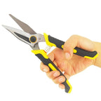 TOOLMAK Aviation Tin Snips Heavy Duty Shears Straight Metal Cutter with Comfort Grip and Stainless Steel Blades Multifunction Cutting of Cable Wires,Thin Iron,Cardboard, 9 Inch - size: 9 Inch Straight Cut