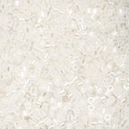 John Bead 25g Cylin Beads White Opal AB 11/0 Glass Cylindrical Seed Beads for Jewelry Bracelets Necklaces Earrings Making Embroidery - color: Transparent White Opal AB