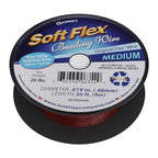 Soft Flex 49 Strand Beading Wire - Medium 0.19 Diameter - 30 Feet Nylon Design Wire - style: Garnet