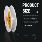 4 Rolls Elastic Stretch Thread Cord for Bracelets 0.4mm Round Clear Crystal Bracelet Beading Thread Elastic String Rope for DIY Women Necklace Jewelry Making Beading Craft, 19.6 Yards(18m)/roll - size: 0.4mm