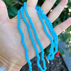 500pcs Czech Faceted Rondelle Crystal Glass Loose Beads 4mm Small Tiny Spacer Bulk Blue Turquoise Opal for DIY Craft Jewelry Making CCR431 - color: Blue Turquoise Opal, size: 4mm (0.16") - 500pcs