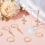 Beebeecraft 1 Box 24Pcs Hoop Earrings Findings Real 18K Gold Plated Round Open Beading Hoop Components for Jewellery Making DIY Crafts Art Accessories Creation Festival Gift Wedding Party Favor - color: Gold