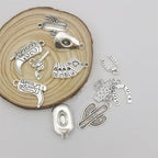 Julie Wang 100 Grams Alloy Western Cowboy Cowgirl Charms Antique Silver Gold Color Boot Hat Pendants for Necklace Earrings Bracelet Jewelry Making Women Gifts Craft DIY Findings - color: Antique Silver
