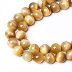4mm 90pcs Natural Gemstone Gold Tiger Eye Beads Round Spacer Loose Beads for Jewelry Making DIY Bracelet Necklace 15" Inch (Gold Tiger Eye Stone, 4mm) - color: Gold Tiger Eye Stone, size: 4mm