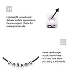 FASHEWELRY 300Pcs Cube White Acrylic Letter Beads 6x6mm Letter R Alphabet Beads for DIY Bracelet Necklace Jewelry Making - color: Letter R, size: 6x6x6mm